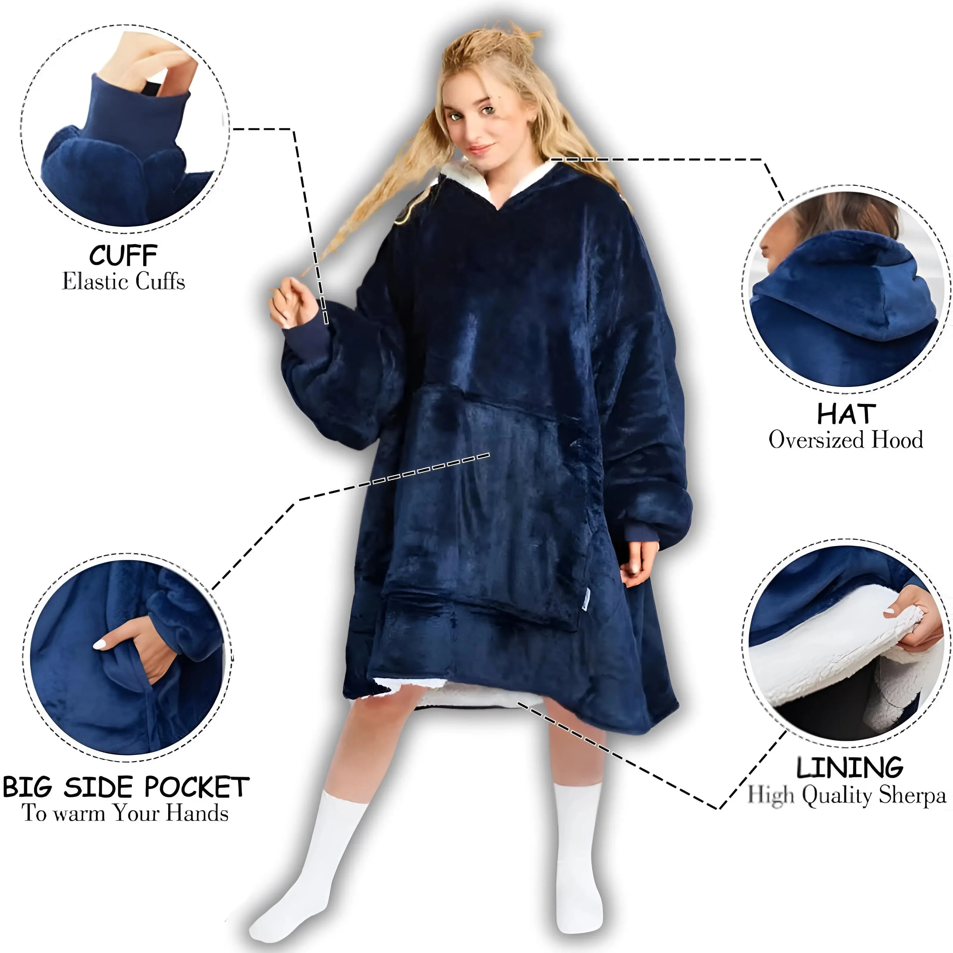 Cozy Warm Blanket Hoodie - Image 5